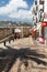 Panorama of a quiet street in the old part of Peniscola.