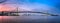 Panorama of Rainbow Bridge and Tokyo Skyline at Sunset, J