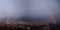 Panorama of rainbow over the city Kharkov after the rain fro