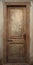 Panorama Realistic Old Wooden Door With Raw Texture And Rim Light