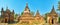 Panorama of red brick Daw Gyan pagoda, Ava