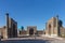 Panorama of Registan square in the city of Samarkand , Uzbekistan