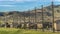 Panorama Residential houses and mountain on the other side of the golf course fence