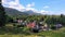 Panorama of the resort city of Zakopane, Poland, High Tatras, view of the Giewont mountain