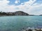 Panorama of the resort town of Kusadasi and the Aegean Sea. Turkey.