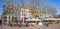 Panorama of restaurants on the Brink square in Deventer