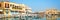 Panorama of Rethymno venitian habor in Crete Greece