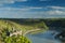 Panorama of the Rhine River Valley with Castle Katz