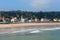 Panorama of Ribadesella village and Santa Marina beach, Asturias, Spain