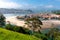 Panorama of Ribadesella village and Santa Marina beach, Asturias, Spain