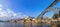 Panorama of the Ribeira District, the Douro River and iconic Dom Luis I bridge