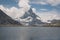 Panorama of Riffelsee lake and Matterhorn mountain in national park Zermatt