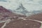 Panorama of Riffelsee lake and Matterhorn mountain in national park Zermatt