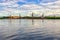 Panorama Riga on the bank of the river Daugava