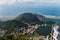 Panorama of Rio de Janeiro seen from Corcovado mountain in Rio de Janeiro, Brazil