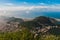 Panorama of Rio de Janeiro seen from Corcovado mountain in Rio de Janeiro, Brazil