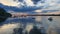 Panorama of the river Danube in Belgrade with boats