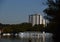 Panorama at the River Havel  Lake Tegeler See in Autumn in the Neighborhood of Tegel  Berlin