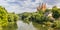 Panorama of the river Lahn and historic cathedral in Limburg
