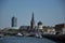 Panorama at the River Rhine in Duesseldorf, the Capital City of North Rhine - Westphalia