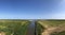 Panorama from a river towards the wadden sea