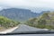 Panorama road with beautiful high mountains from Cape Town to Hermanus, South Africa