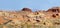 Panorama of the Road Passing Through the Unique Colorful Formations of the Valley of Fire, Nevada