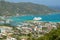 Panorama of Roadtown in Tortola, Caribbean