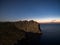 Panorama rock cliff mediterranean sea landscape Mirador Es Colomer viewpoint Port de Pollenca Balearic Mallorca Spain