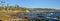 Panorama of Rock Pile Beach, Heisler Park and Laguna Beach, California