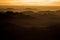 Panorama rocks of holy ground Mount Sinai on the sunrise