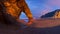 Panorama of rocky arch at the Adraga beach