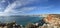 Panorama from rocky landscape around Sagres