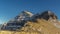 Panorama Rocky ridge on the summit of Mount Timpanogos