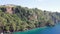 Panorama of rocky tropical coast. Kingstown, Saint Vincent and Grenadines