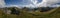 Panorama of Rofan Alps with all peaks of 5 gipfel`s ferrata, The Brandenberg Alps, Austria, Europe