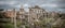 Panorama of roman forum on a cloudy day ruins tourism ancient architecture rome