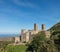 Panorama of the Romanesque abbey of Sant Pere de Rodes. Girona,