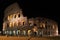 Panorama of Rome Colosseum by night