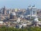 Panorama of Rome from the Gianicolo in Italy.