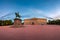 Panorama of the Royal Palace and Statue of King Karl Johan at Sunrise, Oslo, Norway