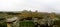 Panorama of ruined abandoned dead city Serjilla in Syria