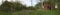 Panorama of ruined farm site in Mecklenburg-Vorpommern, Germany