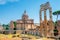 Panorama of the ruins of the ancient Roman forum