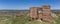 Panorama of the ruins of the historic castle of Alcaraz