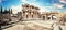 Panorama of ruins of library of Celsus in Ephesus in afternoon