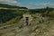 Panorama of a ruins of Tsarevets, medieval stronghold located on a hill with the same name in Veliko Tarnovo