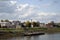 Panorama of Rybinsk town, Russia. The Pier.
