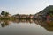 Panorama of the sacred lake Revalsar. Himachal Pradesh, India