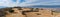 Panorama of sacred site Monte Alban in Mexico